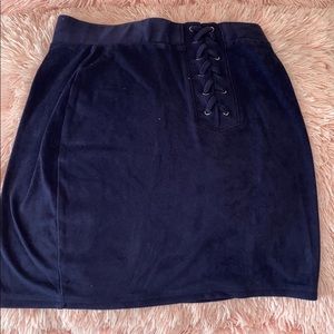 Navy Blue velvet skirt